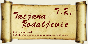 Tatjana Rodaljević vizit kartica
